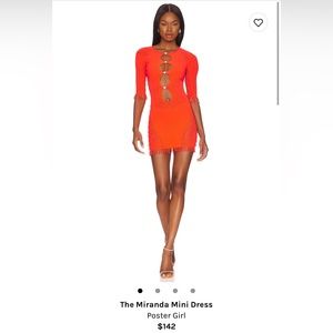 POSTER girl mini dress in hot pink